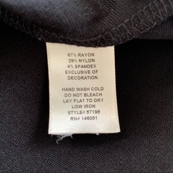 Monteau Jewel Neck Fit and Flare Little Black Cocktail Dress size Small - Picture 7 of 8